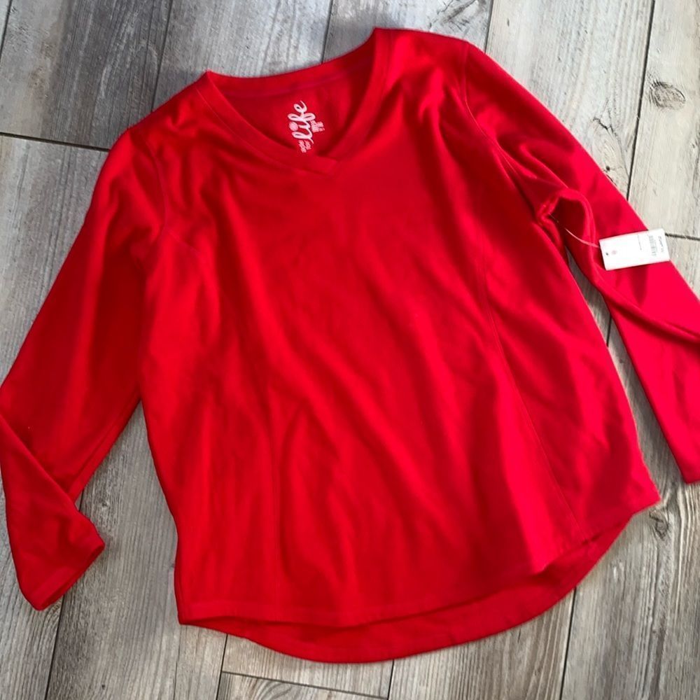 Women’s Plus Size XXL Ski Patrol Red Pullover V Neck Fleece New w Tags